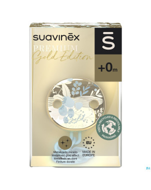Suavinex gold soother chain blue