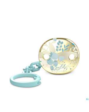 Suavinex gold soother chain blue