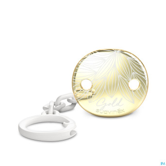 Suavinex gold soother chain grey