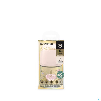 Suavinex gold bottle silicone slow flow 150ml pink