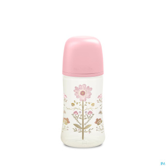 Suavinex gold bottle silicone slow flow 270ml pink