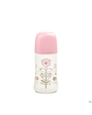 Suavinex gold bottle silicone slow flow 270ml pink