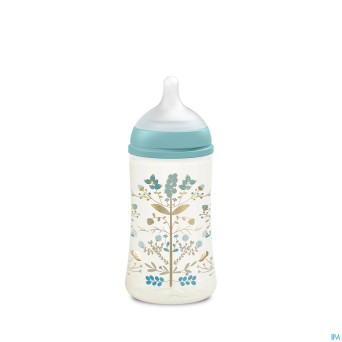 Suavinex gold bottle silicone slow flow 270ml blue