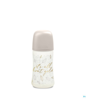 Suavinex gold bottle silicone slow flow 270ml grey