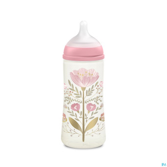 Suavinex gold bottle silicone slow flow 360ml pink