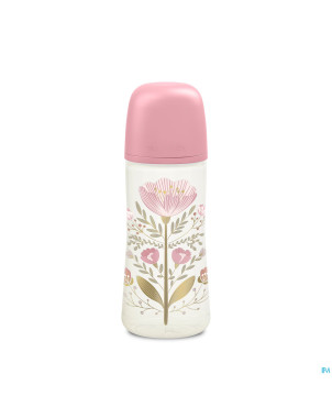 Suavinex gold bottle silicone slow flow 360ml pink