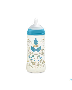 Suavinex gold bottle silicone slow flow 360ml blue