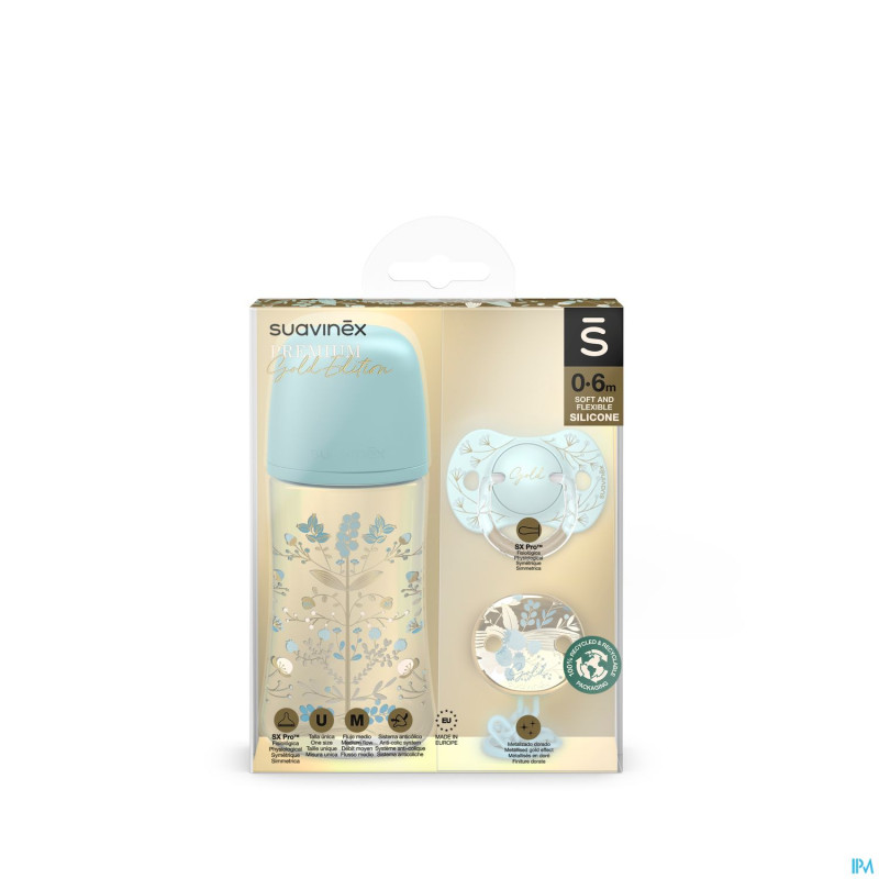Suavinex gold gift set blue