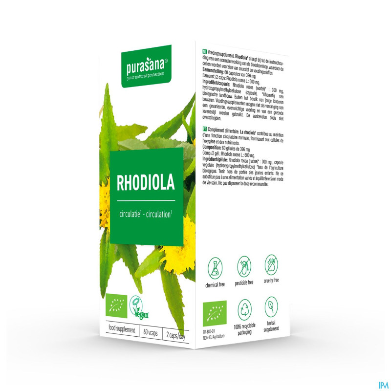 Purasana rhodiola 300mg bio    v-caps 90