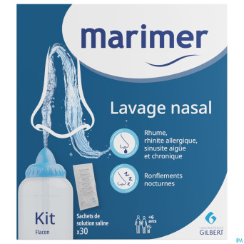 Marimer kit lavage nasal sachets 30 + 250ml