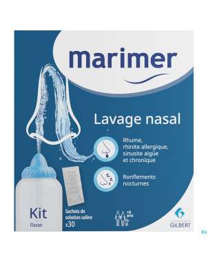 Marimer kit lavage nasal sachets 30 + 250ml