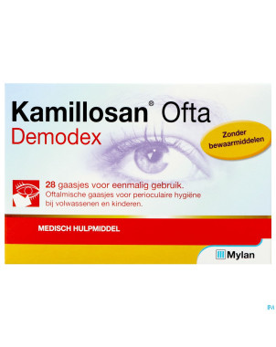 Kamillosan ofta demodex    lingettes 28