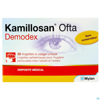 Kamillosan ofta demodex    lingettes 28