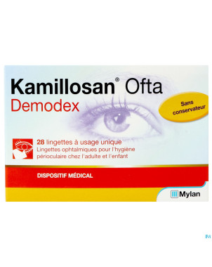Kamillosan ofta demodex    lingettes 28