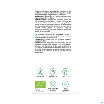 Purasana vegan millepertuis bio   v-caps 120x230mg