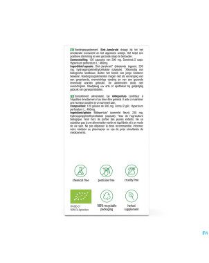 Purasana vegan millepertuis bio   v-caps 120x230mg