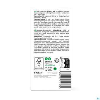 Purasana vegan millepertuis bio   v-caps 120x230mg