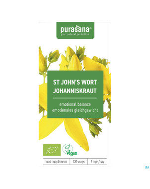 Purasana vegan millepertuis bio   v-caps 120x230mg