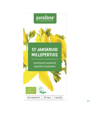 Purasana vegan millepertuis bio   v-caps 120x230mg
