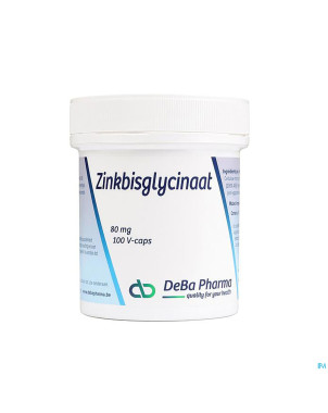 Bisglycinate zinc 80mg    v-caps 100    deba
