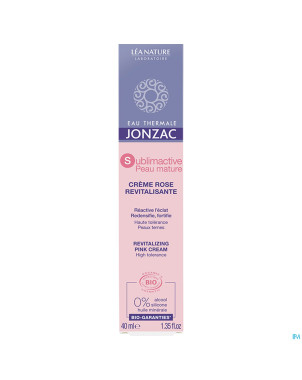 Jonzac sublimactive peau mat. cr rose rev.bio 40ml