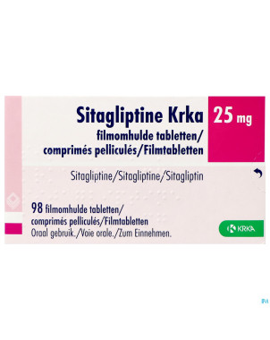 Sitagliptin krka 25mg  comp pell 98