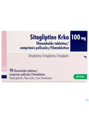 Sitagliptin krka 100mg  comp pell 98