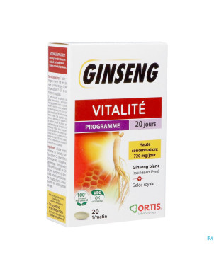 Ortis vitalite ginseng 20    comp 20