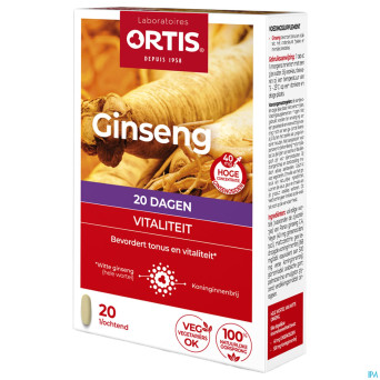 Ortis vitalite ginseng 20    comp 20