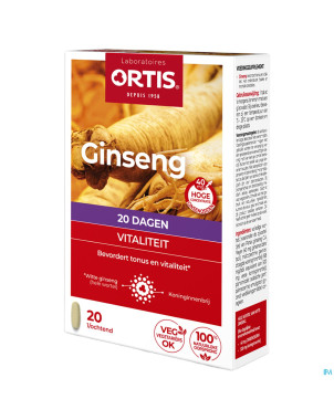 Ortis vitalite ginseng 20    comp 20