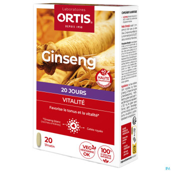 Ortis vitalite ginseng 20    comp 20