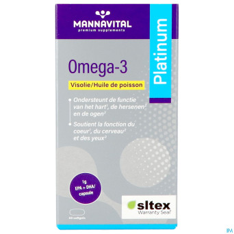 Mannavital omega 3 huile poisson    softgels 60