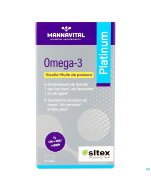 Mannavital omega 3 huile poisson    softgels 60