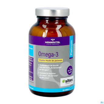 Mannavital omega 3 huile poisson    softgels 60