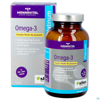 Mannavital omega 3 huile poisson    softgels 60