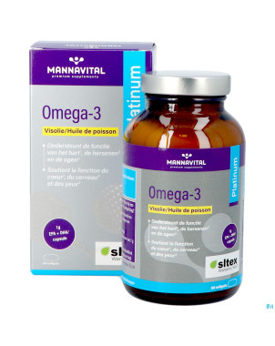 Mannavital omega 3 huile poisson    softgels 60