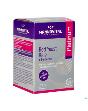 Mannavital red yeast rice+berberine plat.v-caps 60