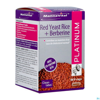 Mannavital red yeast rice+berberine plat.v-caps 60