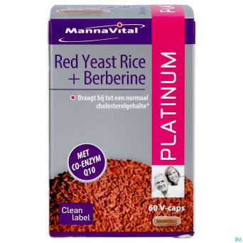 Mannavital red yeast rice+berberine plat.v-caps 60