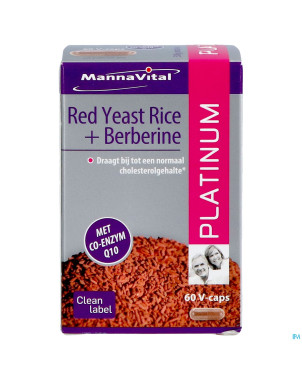 Mannavital red yeast rice+berberine plat.v-caps 60