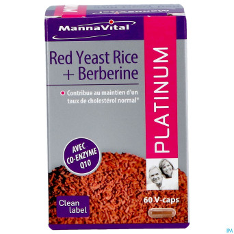Mannavital red yeast rice+berberine plat.v-caps 60