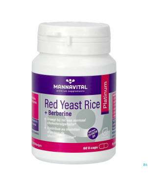 Mannavital red yeast rice+berberine plat.v-caps 60