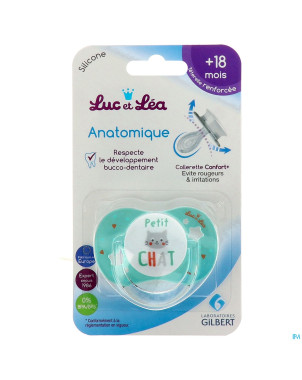 Luc&lea sucette ana 18m+ petit chat anneau
