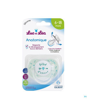 Luc&lea sucette ana 6-18m bebe amour anneau