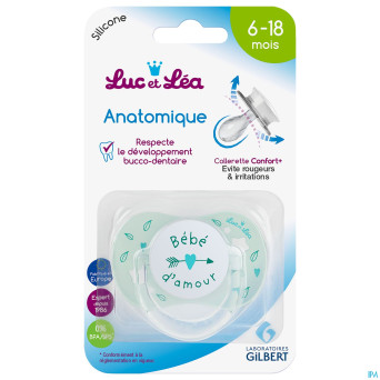 Luc&lea sucette ana 6-18m bebe amour anneau