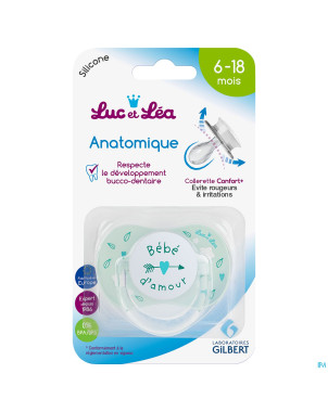 Luc&lea sucette ana 6-18m bebe amour anneau