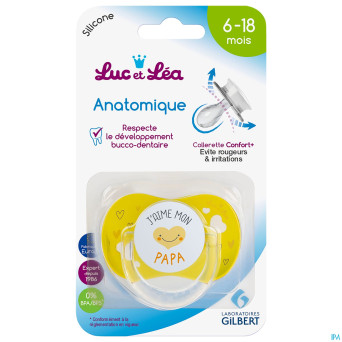 Luc&lea sucette ana 6-18m papa anneau