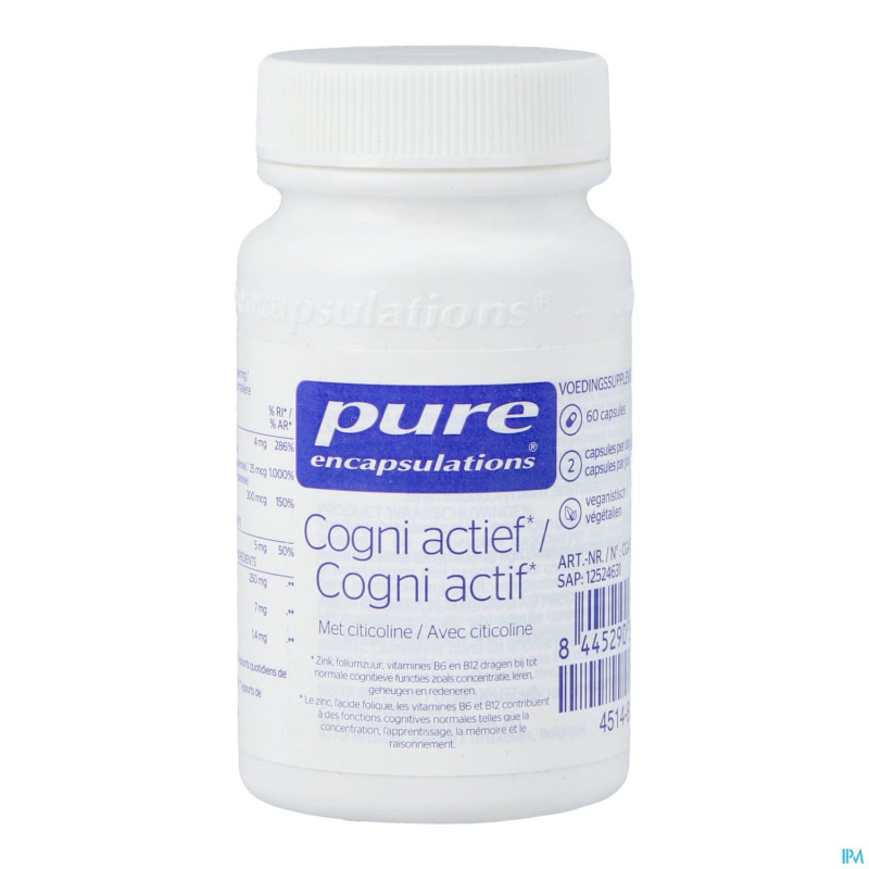 Pure encapsulations cogni actif    v-caps 60