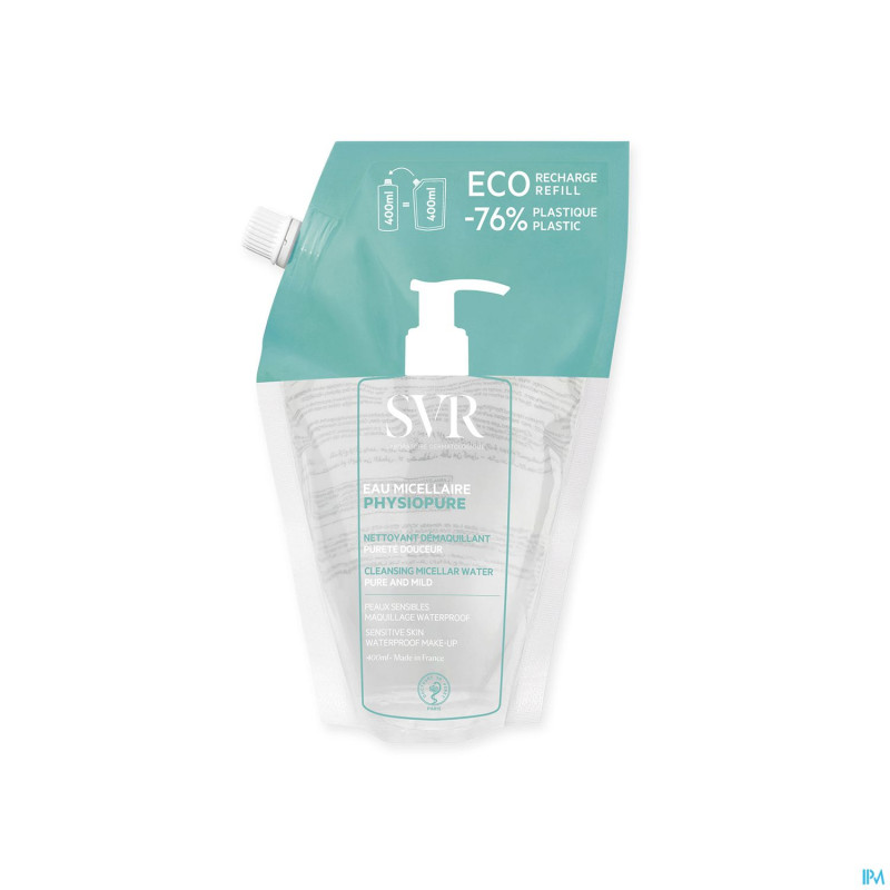 Svr physiopure eau micellaire eco recharge 400ml