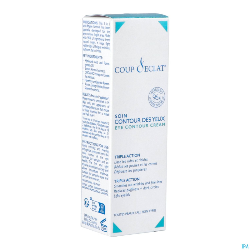 Coup d'eclat soin contour yeux triple action  15ml